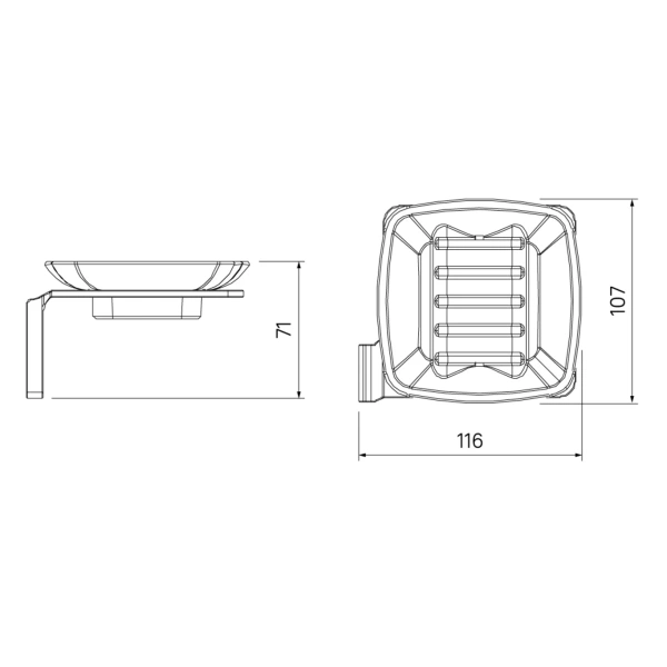 Мыльница IDDIS Slide SLISCG0i42 матовое стекло, хром