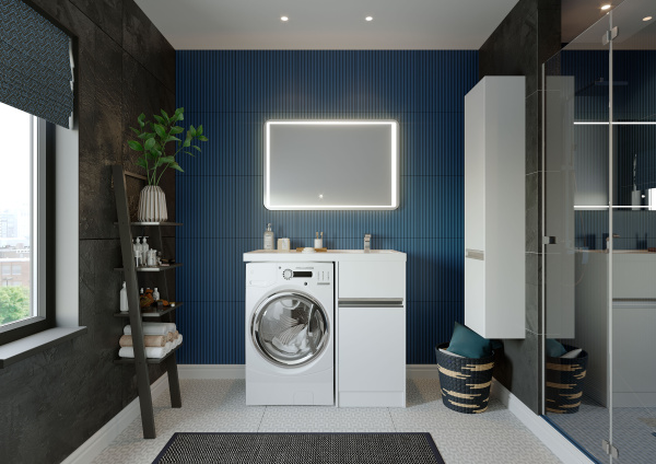 тумба под раковину акватон лондри 400 белый 1a236001lh010