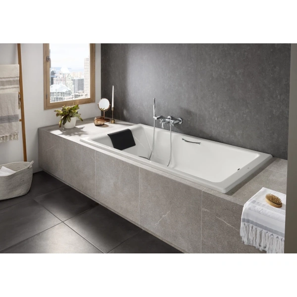 ванна чугунная roca belice 233550000 175x85 см, с ручками, антискользящим покрытием, белый ванна чугунная roca belice 233550000 175x85 см, с ручками, антискользящим покрытием, белый