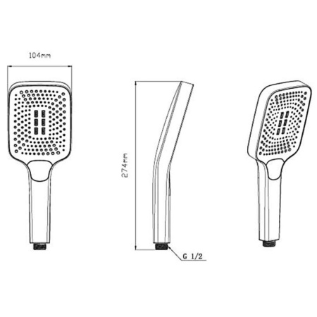 душевой комплект 315х210 мм vincea vsfw-4311ch