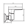 смеситель для душа dorff prime d4010200 хром