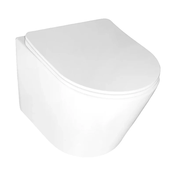 унитаз azario teramo az-0053 sp подвесной, безободковый, с сиденьем микролифт, 48x36.5x36 см, белый