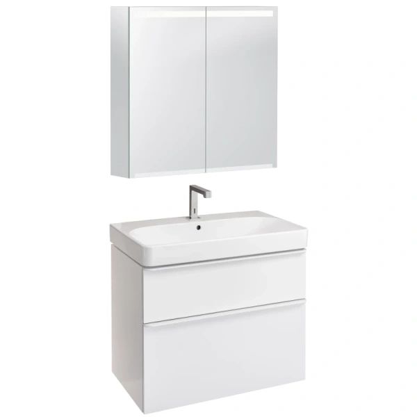 раковина подвесная 75 см geberit smyle square 500.249.01.1