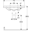раковина полувстраиваемая geberit (keramag) acanto 75 500.622.01.2, белая