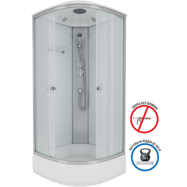 душевая кабина niagara eco 90x90 e90/26/mt без гидромассажа