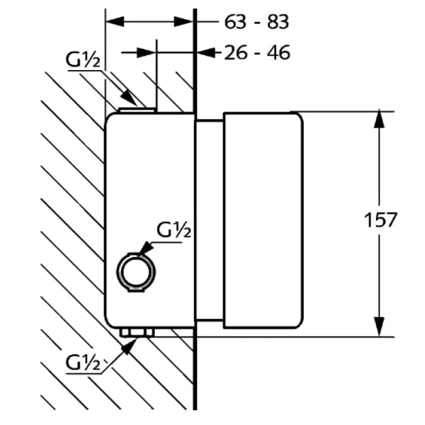 термостат для скрытого монтажа kludi joop! 35158
