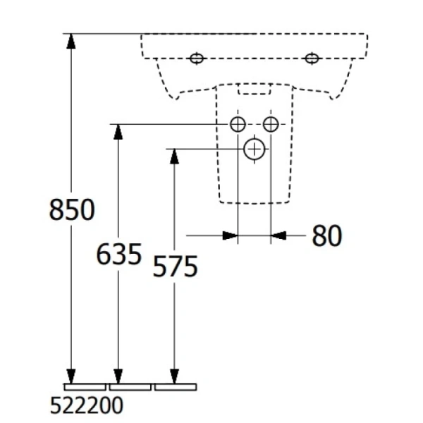 полупьедестал для раковины villeroy & boch subway 2.0 52220001