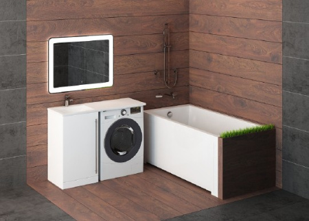 раковина над стиральной машиной цвет и стиль гриджио нф-00007082 115 l