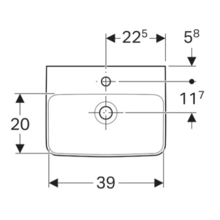 раковина подвесная 45 см geberit renova nr.1 comprimo 276145000