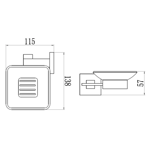 Мыльница Savol 65 c S-06559C бронза