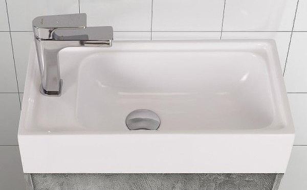 тумба под раковину art&max family подвесная с одной распашной дверцей, cemento veneto, 400x220x500,