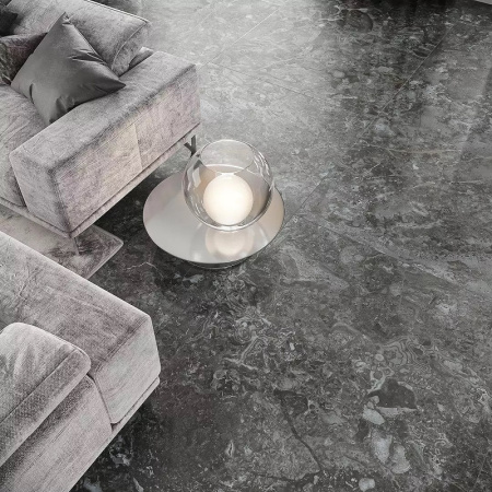 Керамогранит Kerama Marazzi Риальто Нобиле серый тёмный лаппатированный обрезной SG50000122R 60х119,5 см