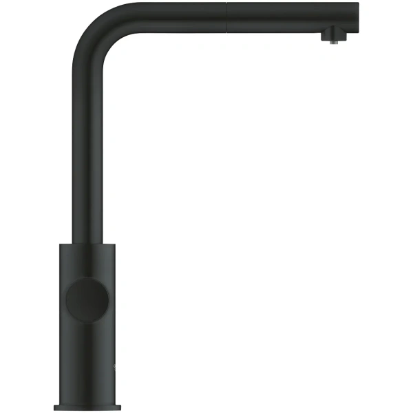 смеситель для кухни grohe blue home 31539ks0 с фильтром, с выдвижным изливом, черный бархат