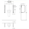 перегородка для писсуаров kerama marazzi proc.sep.02 белая