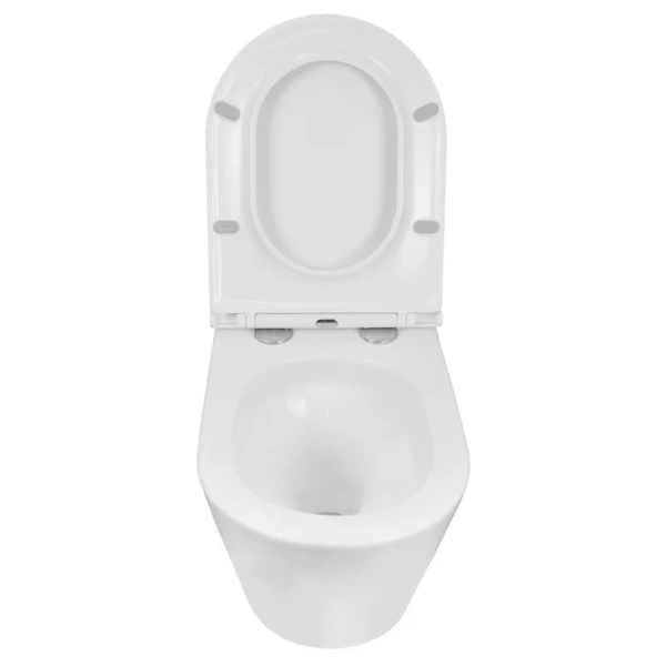 унитаз azario teramo az-0053-uq3 подвесной, безободковый, с сиденьем микролифт, слив "торнадо", 51.5х35.5х36.5 см, белый