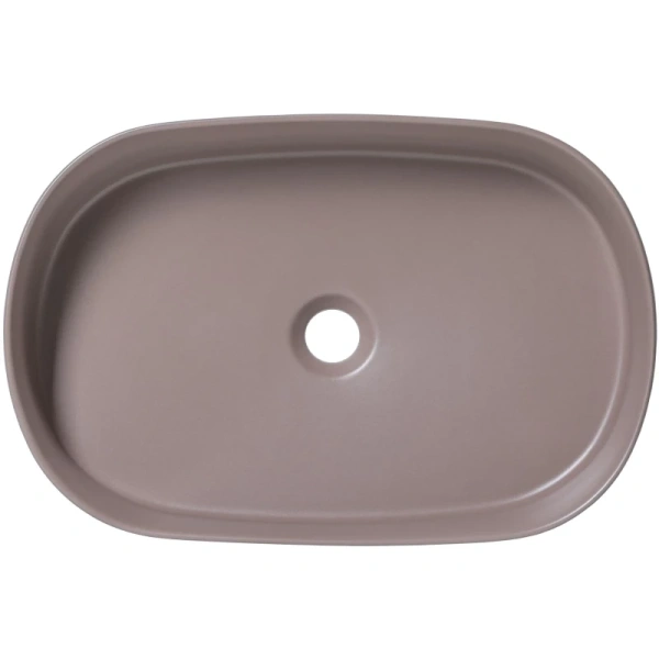 раковина накладная allen brau fantasy oval 4.11022.tp 55x36, коричневая