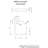душевой поддон 90x80 см radaway siros e compact sbe8917-1l