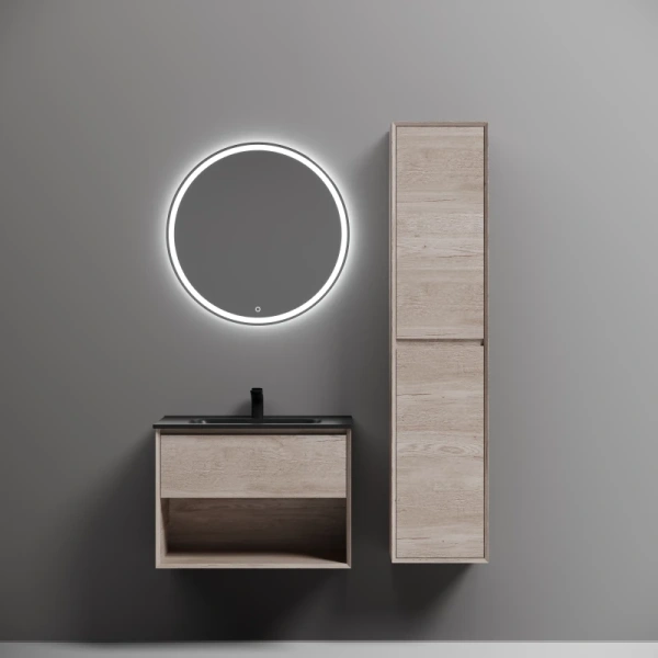 тумба под раковину sancos marmi 1.0 mr1.070eg 69 см, подвесная, дуб галифакс