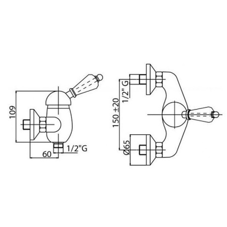 смеситель для душа cezares elite elite-dm-02-m бронза