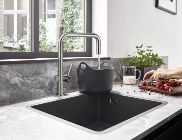 смеситель для кухни hansgrohe talis m54 72806800, сталь