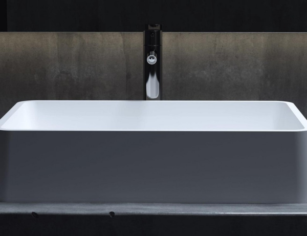 накладная раковина в ванную salini gloria 1102207g из искусственного камня