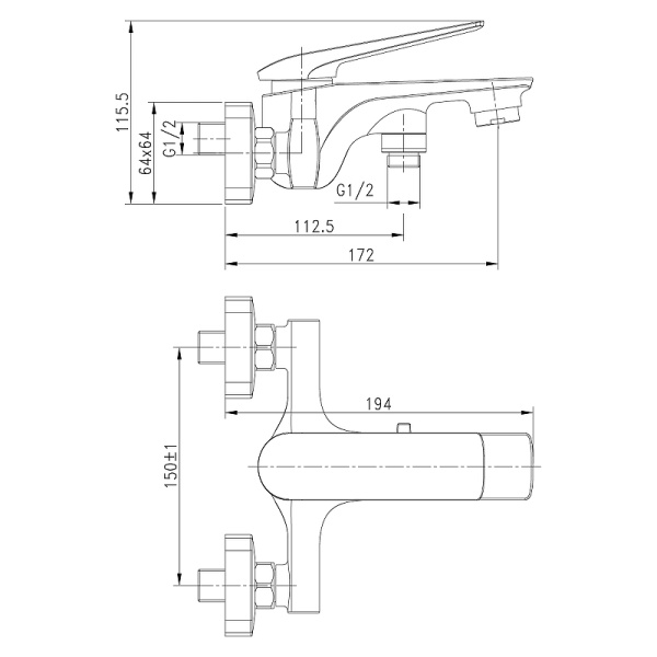смеситель для ванны lemark allegro lm5914cw хром белый