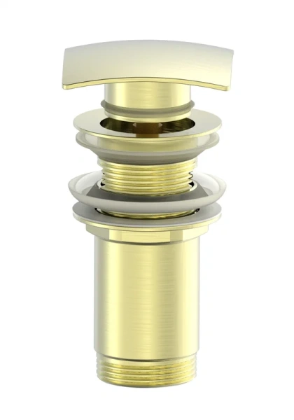 Донный клапан для раковины Wonzon & Woghand WW-88SS08-BG с переливом, золотой матовый