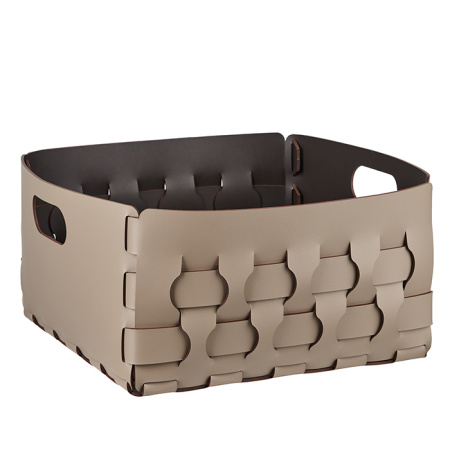 Корзина ADJ Dubai 2045.04/06 для белья, квадратная, 35x35xH20 см, капучино/шоколад Корзина ADJ Dubai 2045.04/06 для белья, квадратная, 35x35xH20 см, капучино/шоколад
