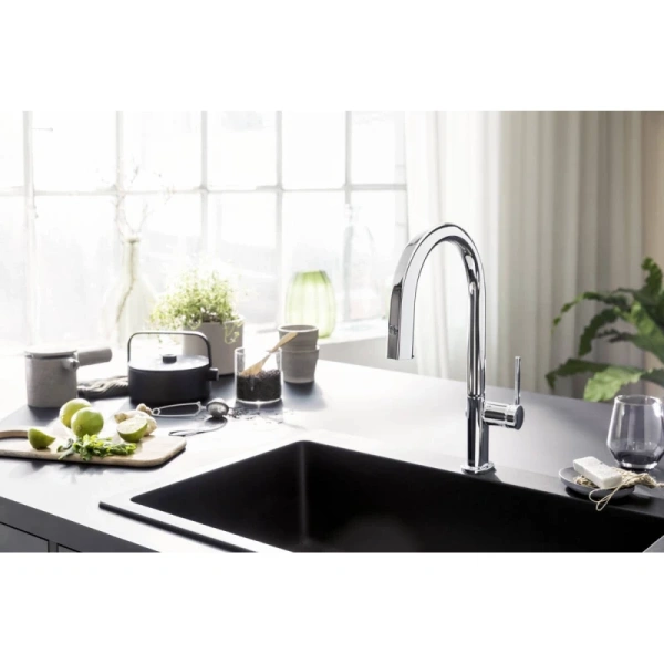 смеситель для кухни с подключением к фильтру hansgrohe aqittura m91 filtersystem 210 76803000, хром