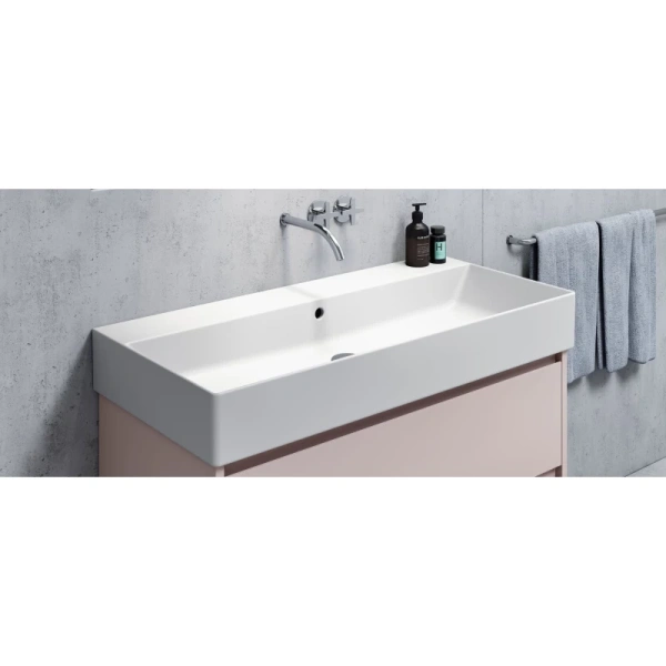 раковина gsi kube x 9423111 подвесная, 100x47 см, bianco lucido (белый глянец)
