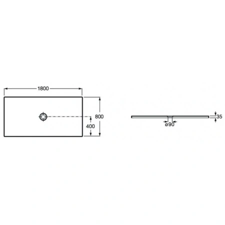 керамический поддон 180x80 см roca cratos 3740l0620
