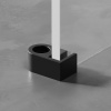 душевая стенка am.pm x-joy w94wi-100-f1-bte, 100 см, со свободным входом, профиль черный, стекло прозрачное