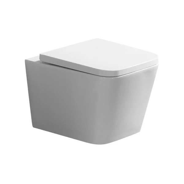 унитаз azario nova az-2216 подвесной, безободковый, с сиденьем микролифт, 50.5x35x34.5 см, белый