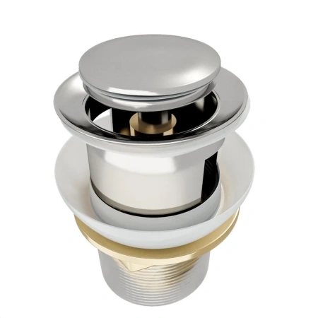 донный клапан teymi ritta t140125 для раковины, с переливом, хром