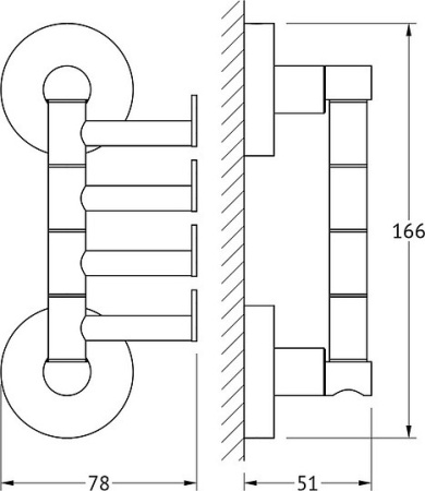 крючок artwelle harmonie har 011 поворотный