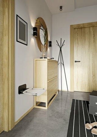 сиденье для душа ravak ovo b ii opal/black b8f0000060 прозрачно-белое черное