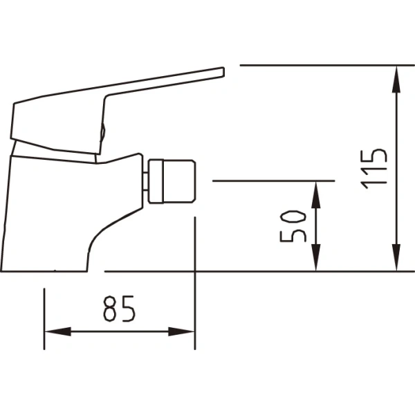 смеситель clever s12 urban 98331 для биде, без донного клапана, хром