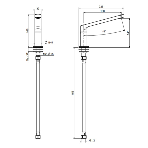 излив fima|carlo frattini nomos go f2457cr для ванны, 18.8 см, настенный, хром