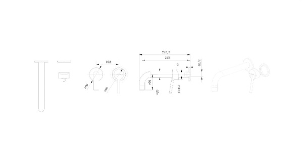 смеситель для раковины bravat p8461217bw-eng чёрный