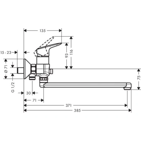 смеситель для ванны hansgrohe logis 71402000 + 26275000