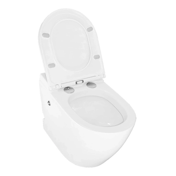 унитаз импульсный azario 360х570х450 напольный, полукруглый, быстросъемное сиденье микролифт (az102)