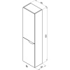 шкаф пенал ravak sb classic ii 40 l x000001472 подвесной белый