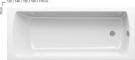 акриловая ванна ravak classic ii 120x70 cc11000000 без гидромассажа