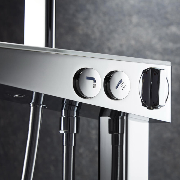 смеситель для ванны black&white universe u6982, напольный, белый