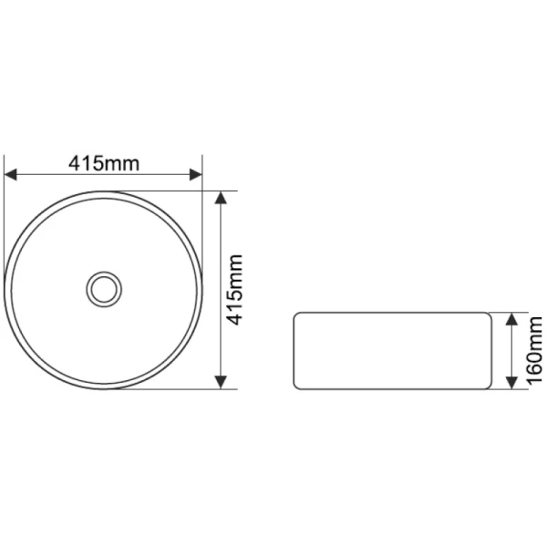 раковина накладная 41.5 см melana mln-7076