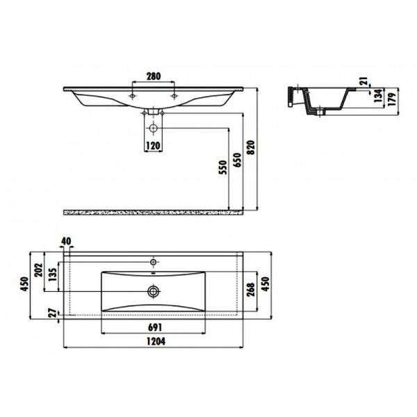 раковина creavit su 120 su120-00cb00e-0000 полувстраиваемая 120x45 см, белая