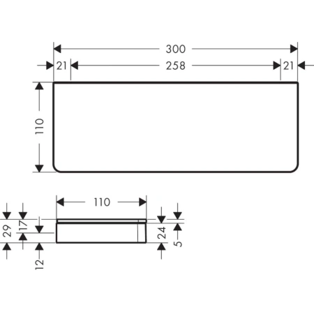 полка 30 см axor universal 42838800