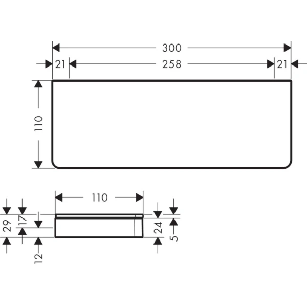 Полка 30 см Axor Universal 42838310