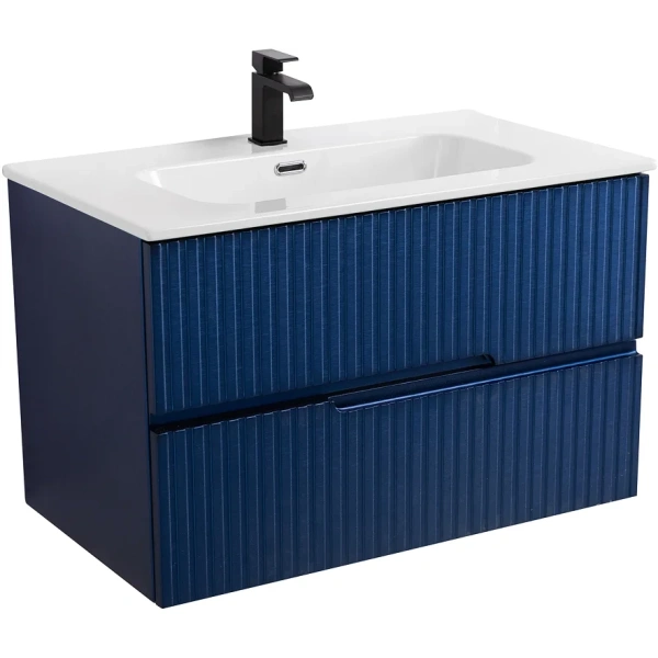 тумба под раковину cezares duet-n 80 duet-n-800-2c-so-spf-p подвесная sapfiro