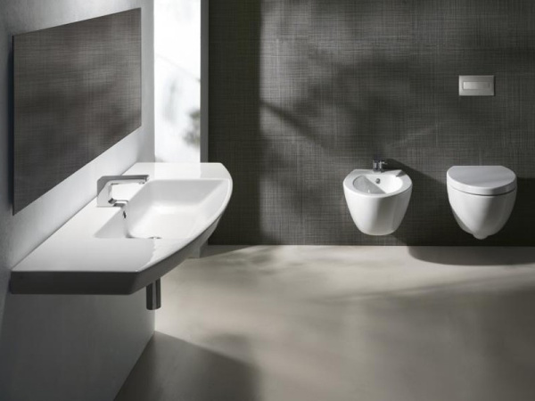 раковина gsi modo 772311 1 foro подвесная, 100x50 см, bianco lucido (белый глянец)